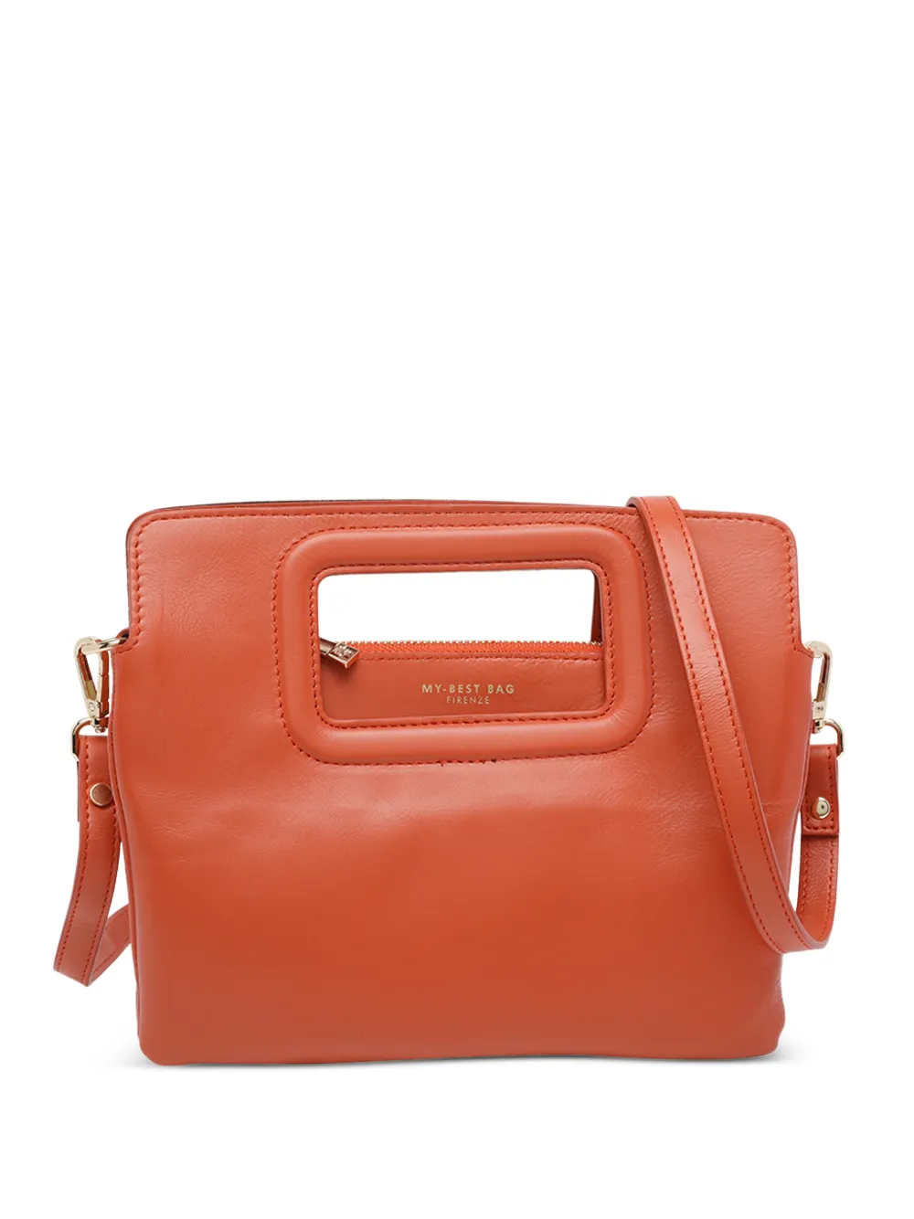 MY BEST BAG cutout leather clutch bag - Orange
