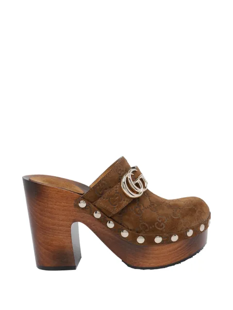 Gucci platform clogs with Double G