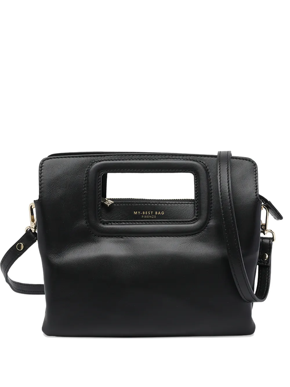 MY BEST BAG cut-out leather clutch bag - Nero