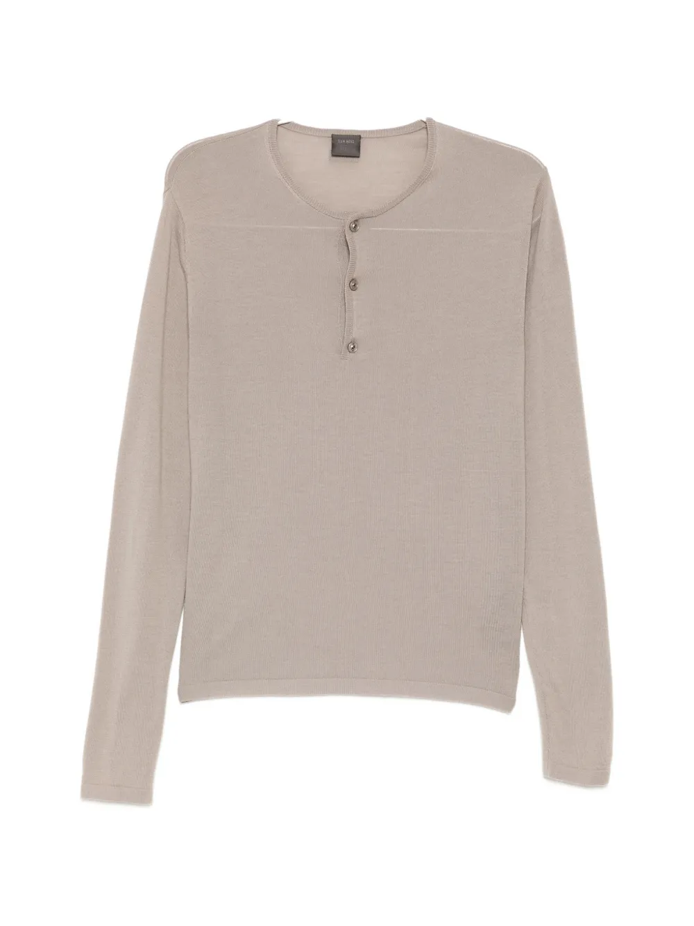 TEAM WANG design Reset Henley T-shirt - Marrone