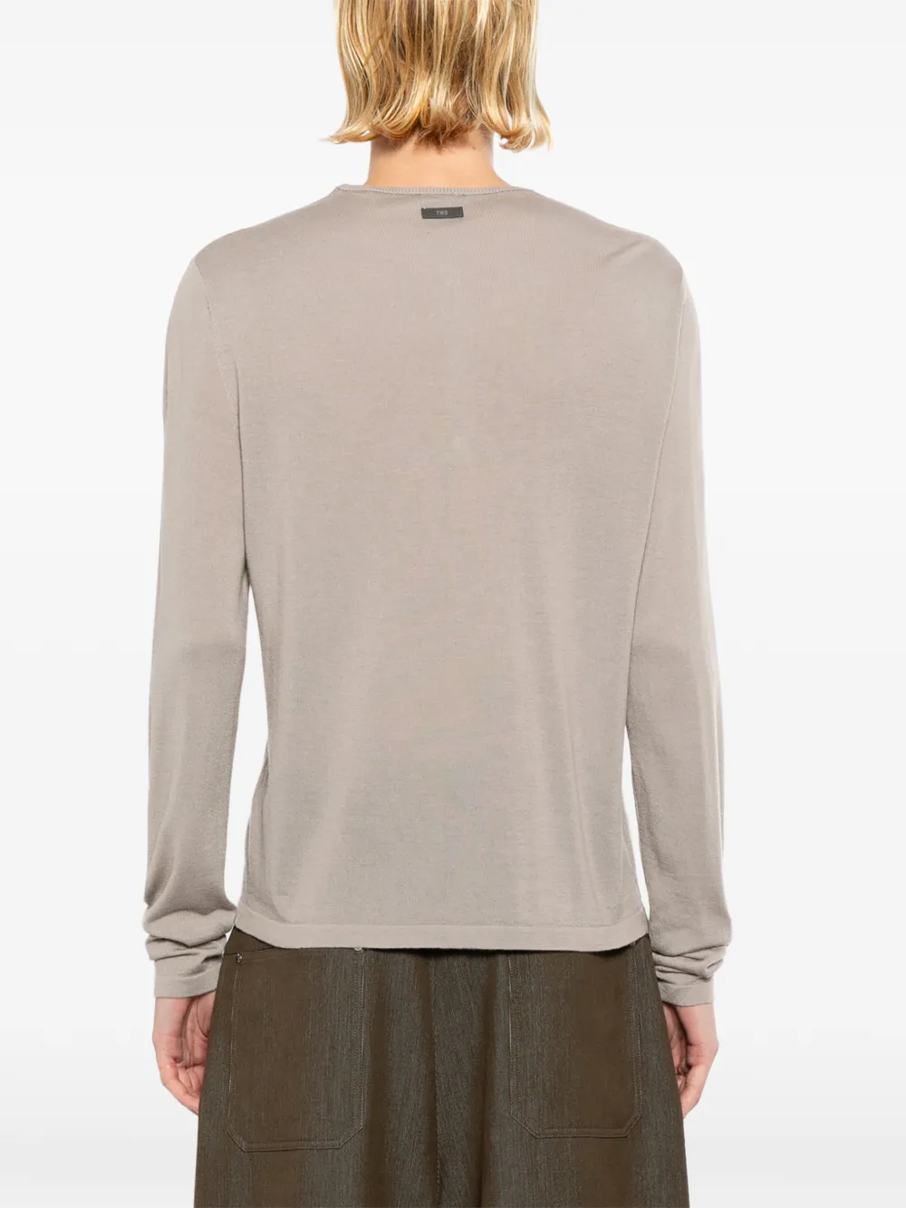TEAM WANG design Reset Henley T-shirt Bruin