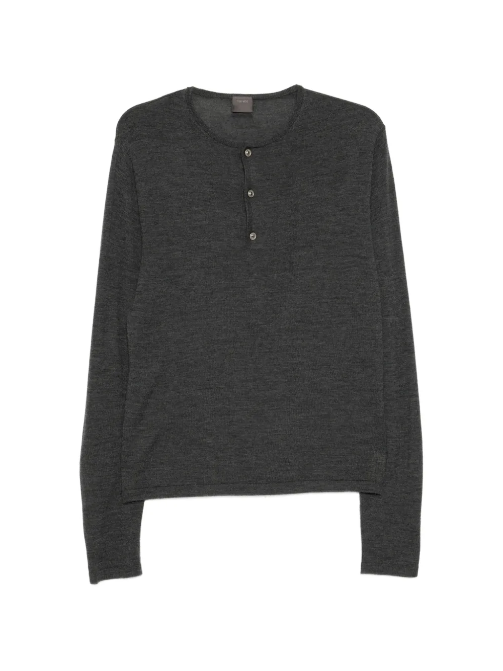 TEAM WANG design Reset Henley T-shirt - Grigio