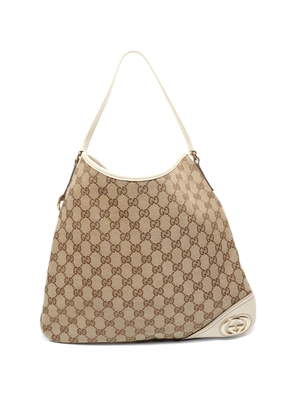 Gucci Pre-Owned 2000s Britt GG Canvas shoulder bag - Toni neutri
