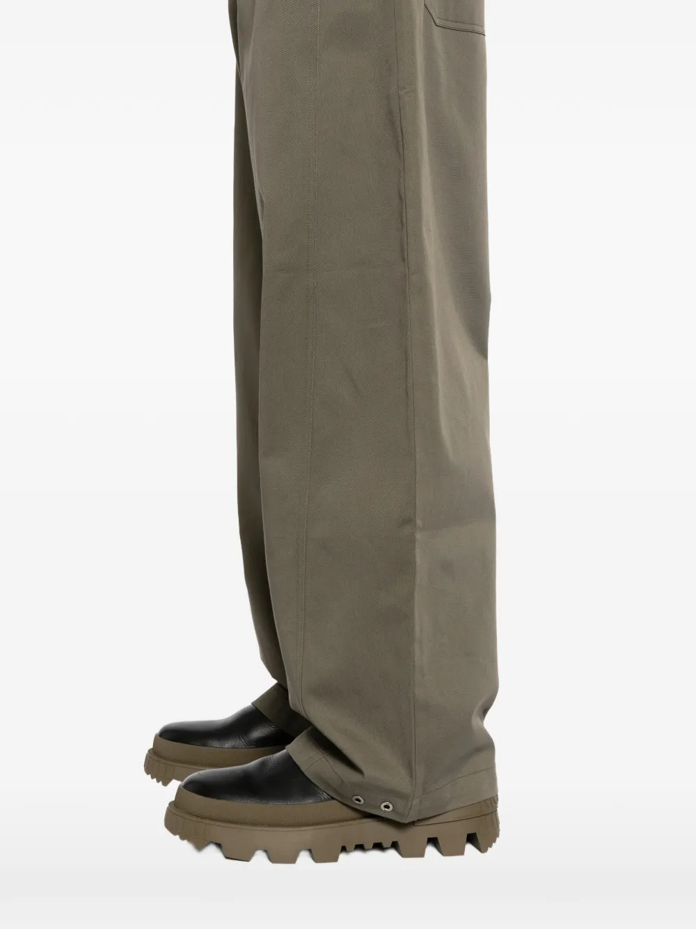 TEAM WANG design Reset broek met wijde pijpen Groen