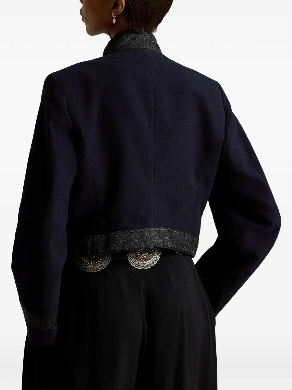 Polo Ralph Lauren Verfraaid cropped katoenen jack Blauw