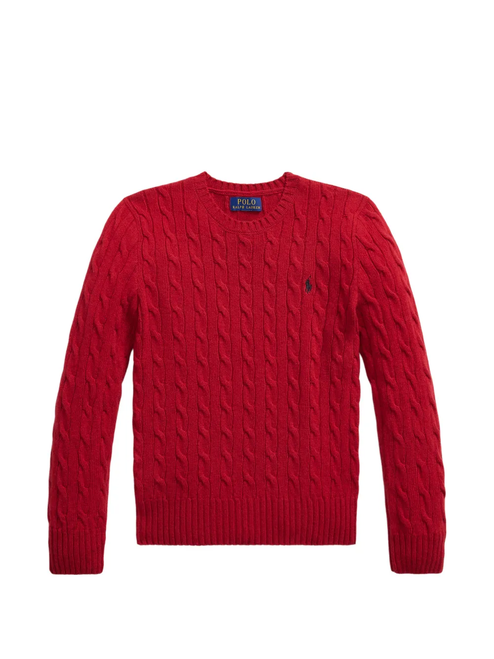 POLO RALPH LAUREN KIDS Polo Pony cable-knit sweater - Rosso