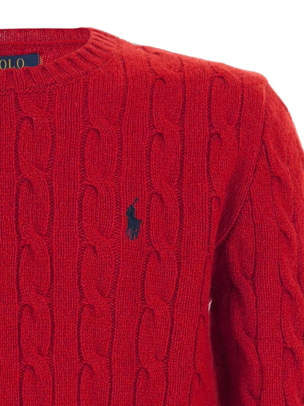 POLO RALPH LAUREN KIDS Polo Pony kabelgebreide trui Rood