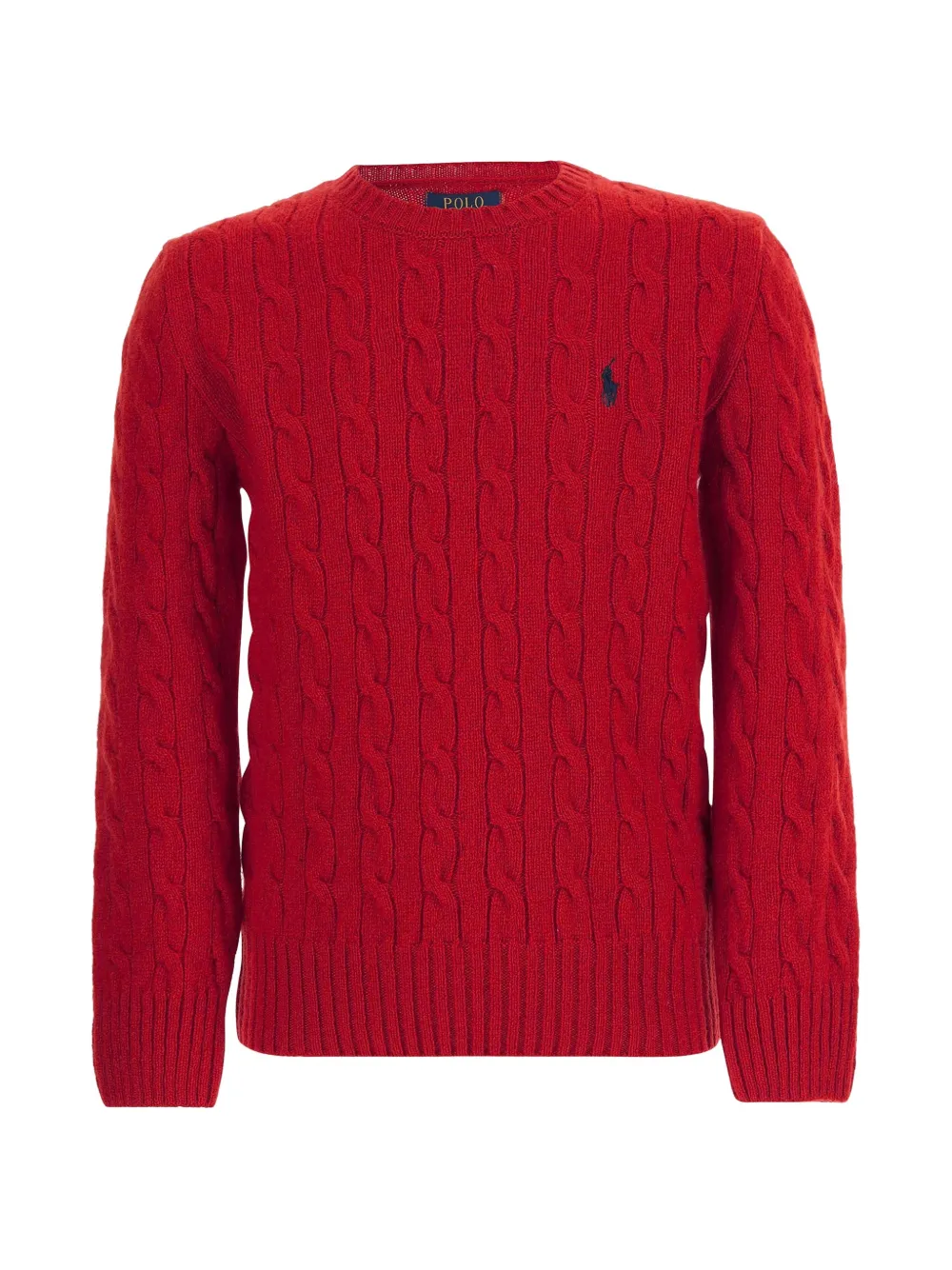 POLO RALPH LAUREN KIDS Polo Pony cable-knit sweater - Rosso