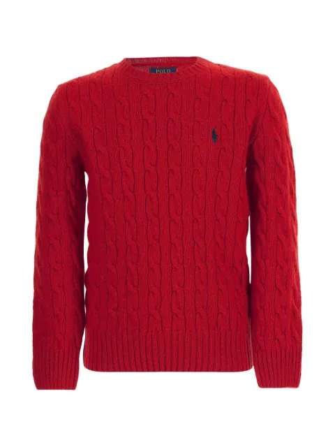 POLO RALPH LAUREN KIDS suéter Polo Pony de tejido de ochos