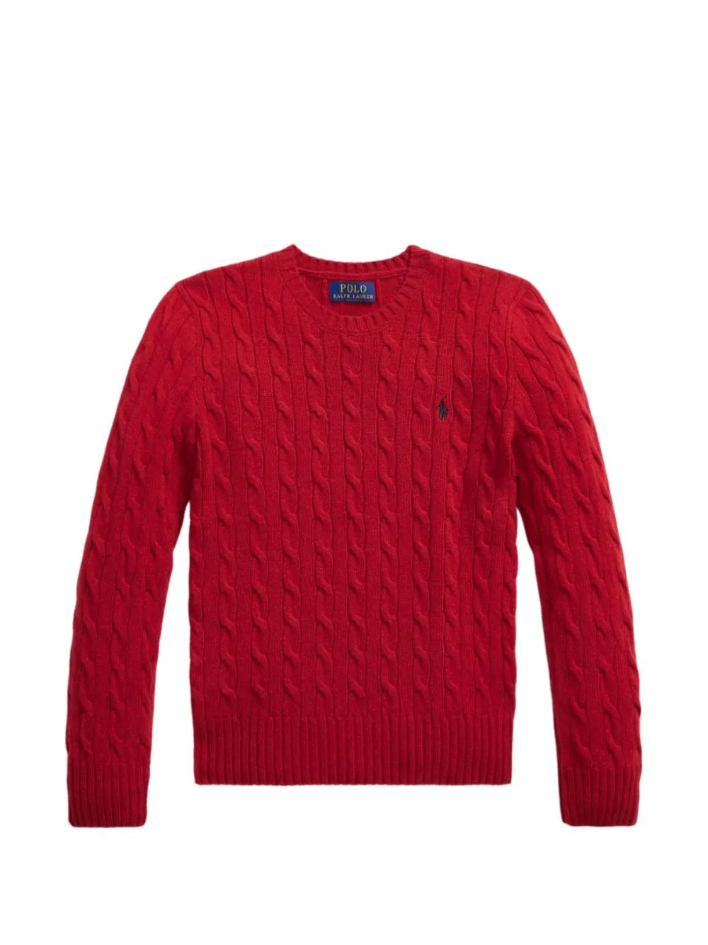 POLO RALPH LAUREN KIDS Polo Pony kabelgebreide trui Rood