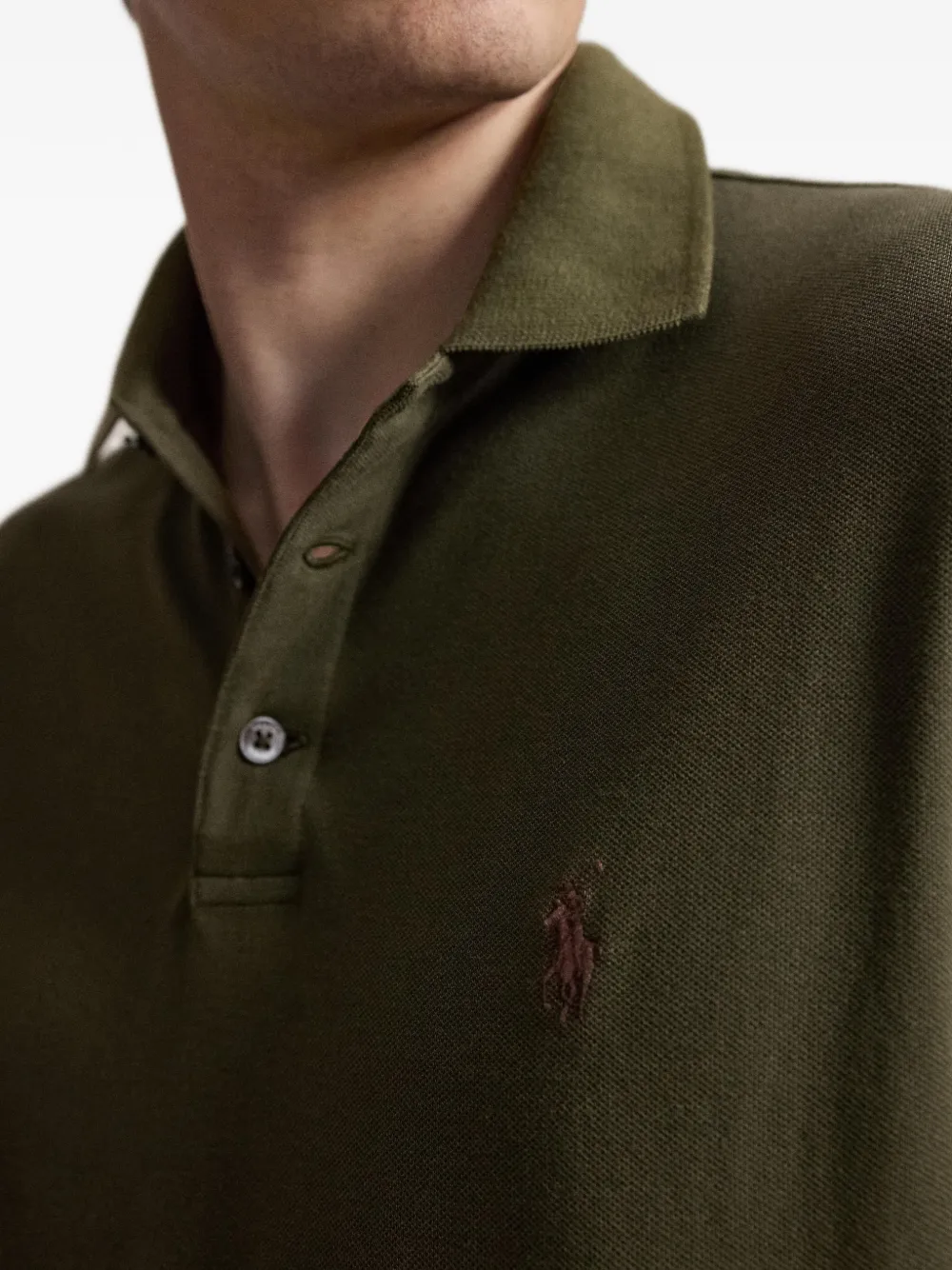 Polo Ralph Lauren Getailleerd mesh poloshirt Groen
