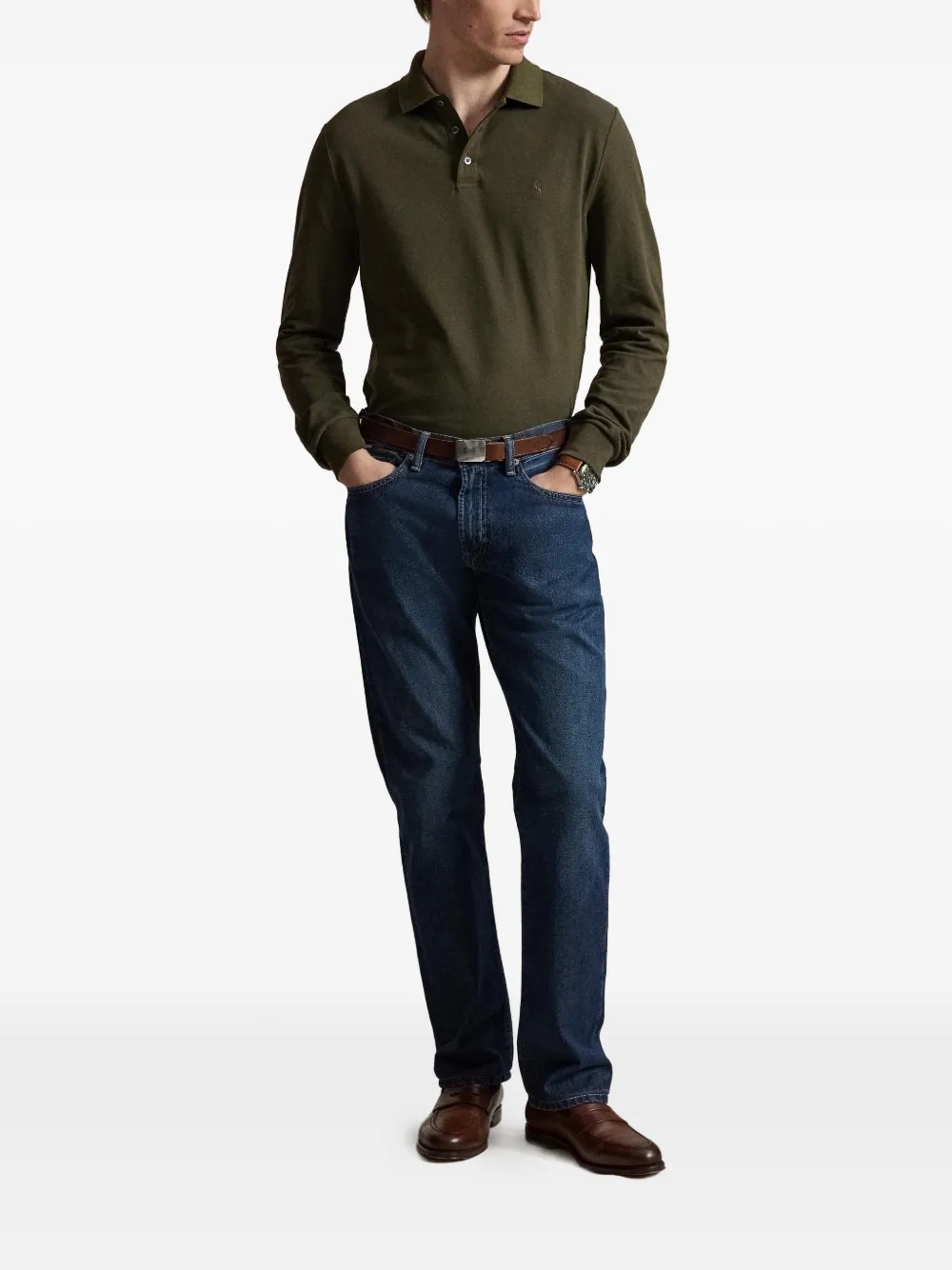 Polo Ralph Lauren Getailleerd mesh poloshirt Groen