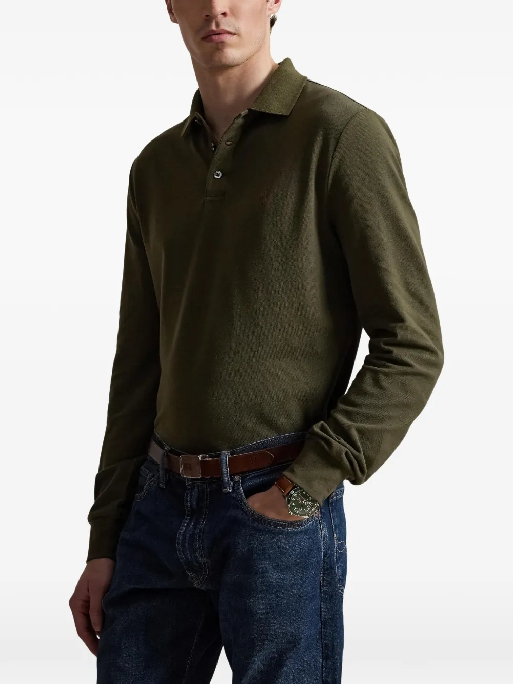 Polo Ralph Lauren Getailleerd mesh poloshirt Groen