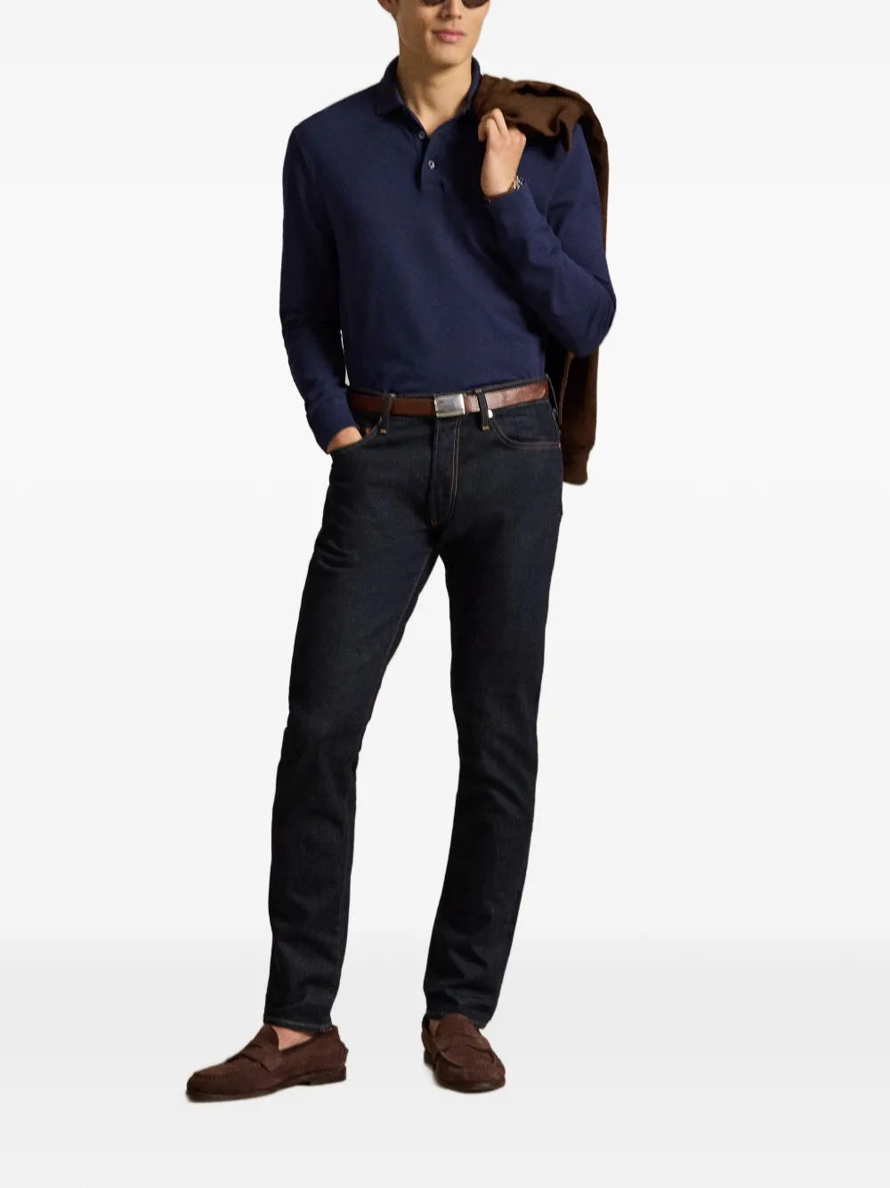 Polo Ralph Lauren Slim-fit poloshirt met borduurwerk Blauw