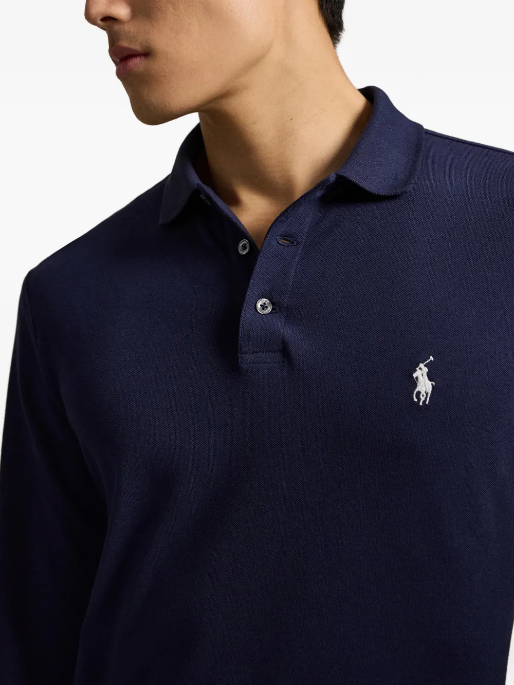 Polo Ralph Lauren Slim-fit poloshirt met borduurwerk Blauw