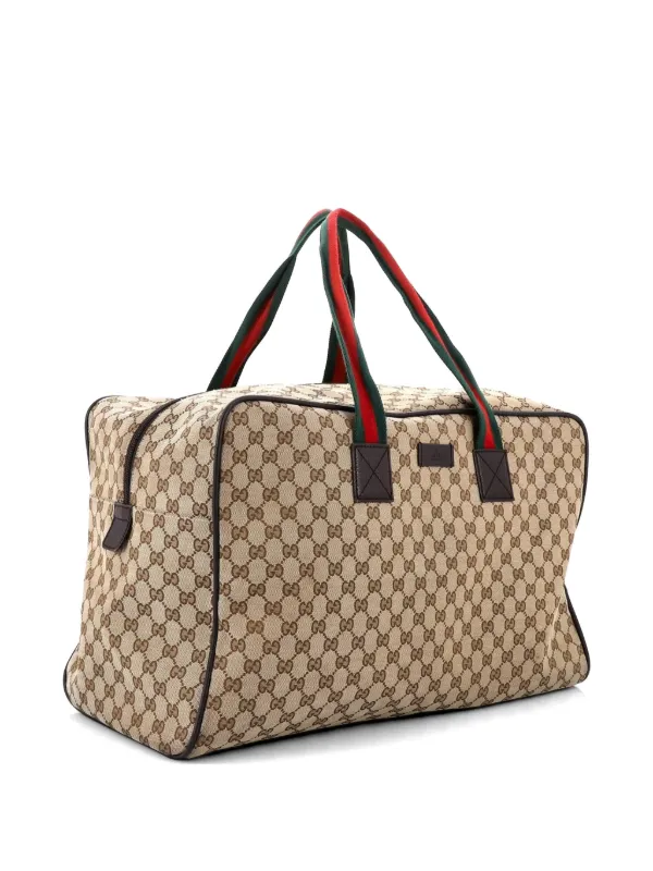 Gucci Pre-Owned ウェブ キャリーオン ダッフルバッグ GGキャンバス