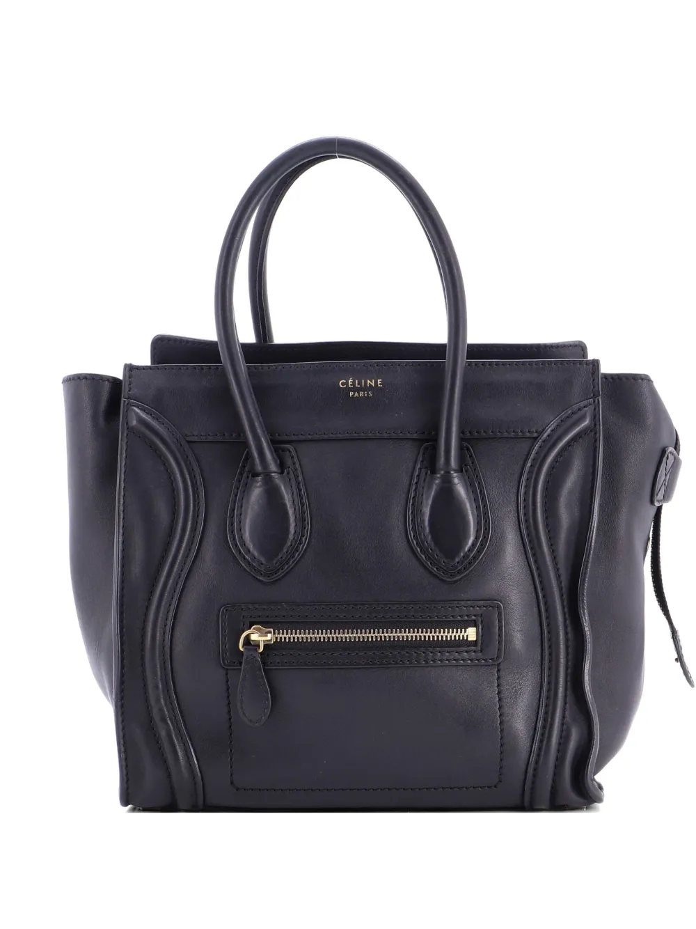 Celine Pre-Owned Luggage Bag Smooth Leather Micro tote bag - Nero