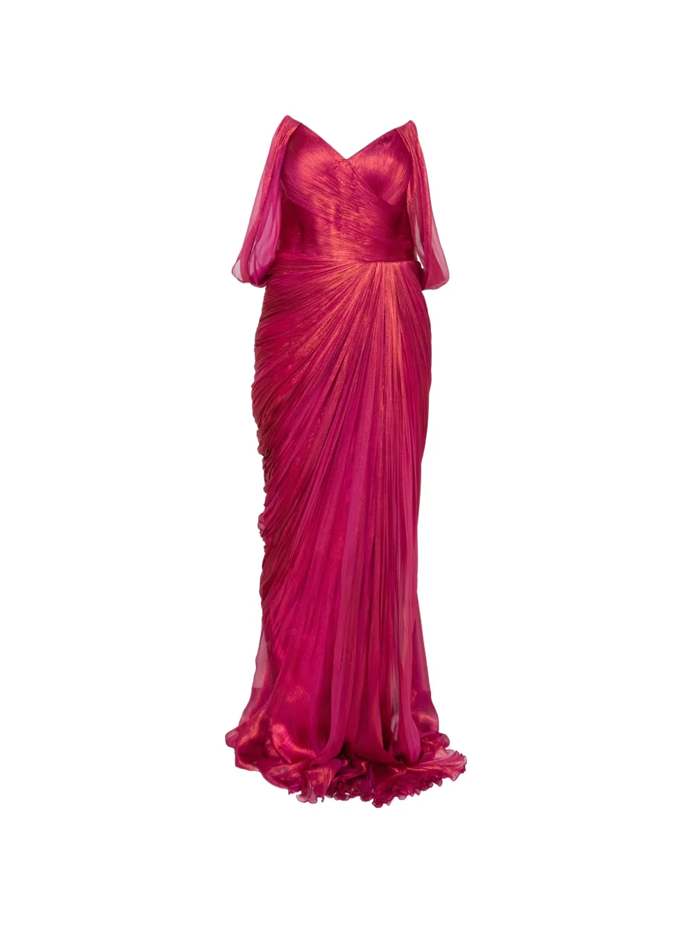 Iris Serban Ganya ruched off-the-shoulder maxi dress
