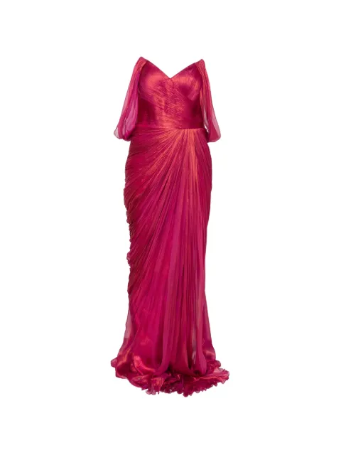 Iris Serban Ganya ruched off-the-shoulder maxi dress