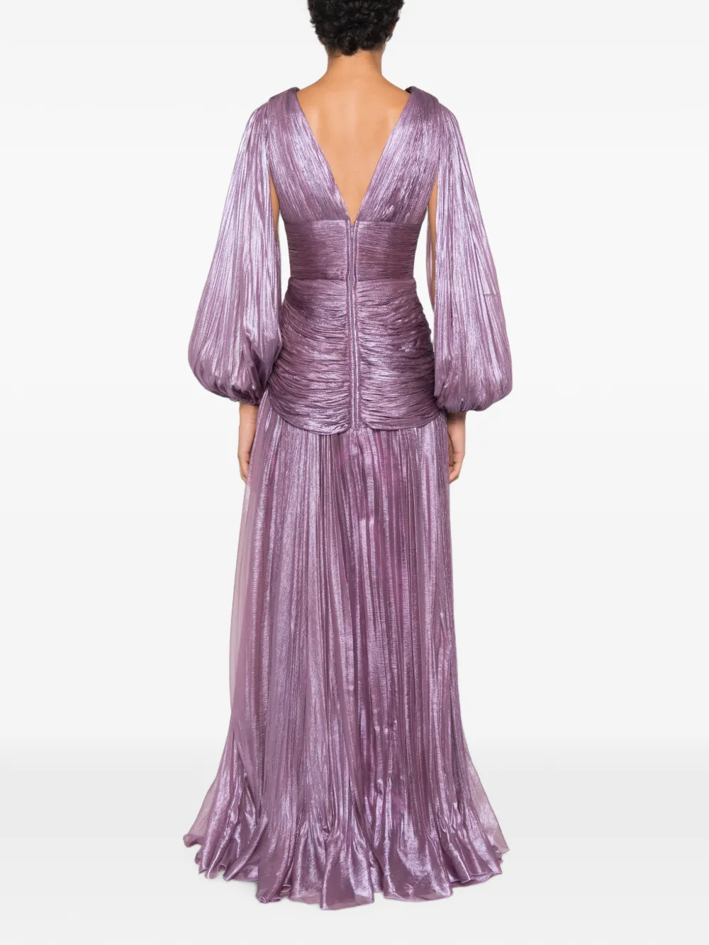 Iris Serban Birdie maxi-jurk met plissé-effect Paars