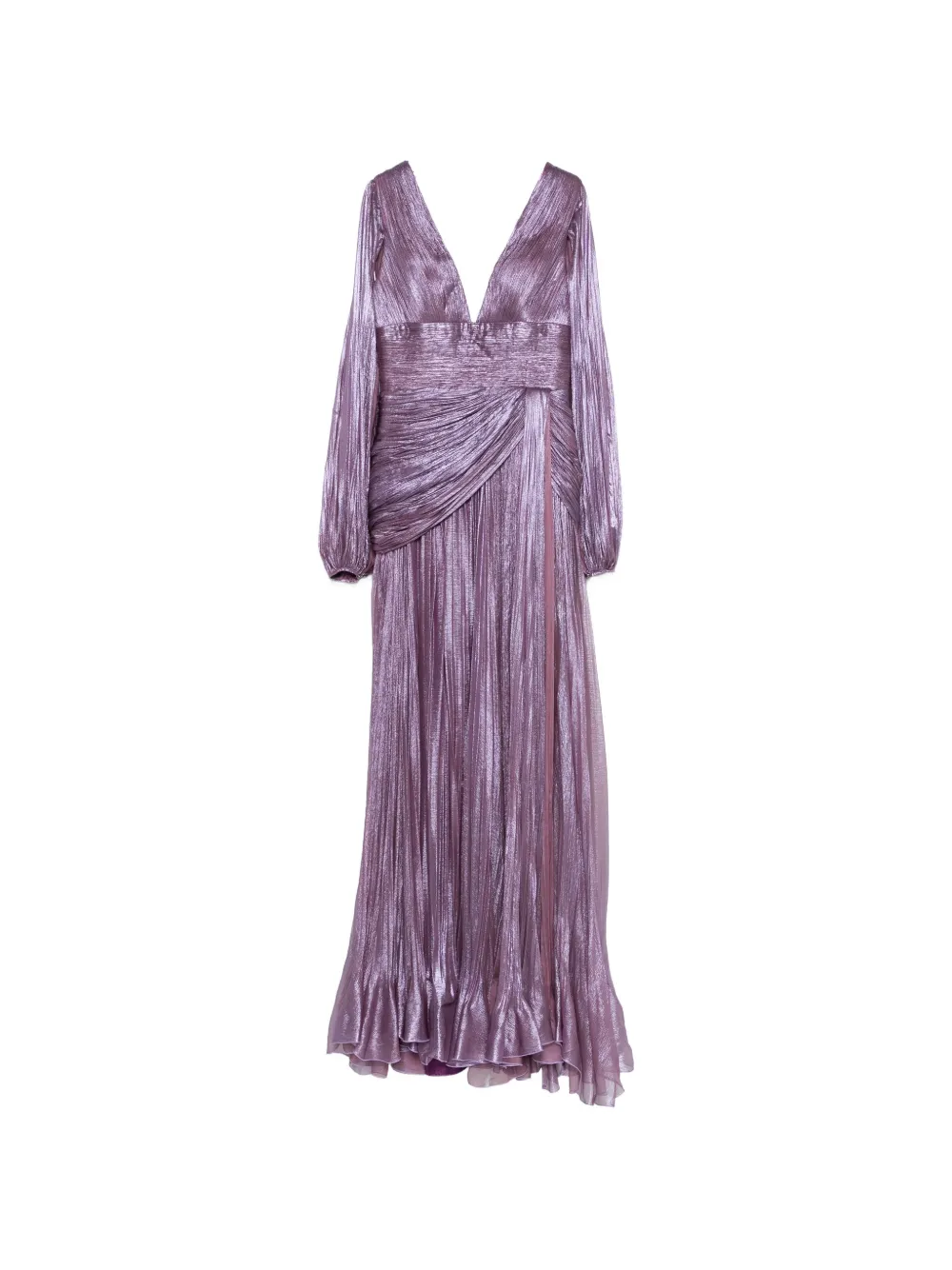 Iris Serban Birdie plissé-effect maxi dress - Violett