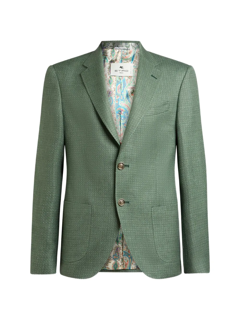 ETRO single-breasted notch-lapels blazer - Verde