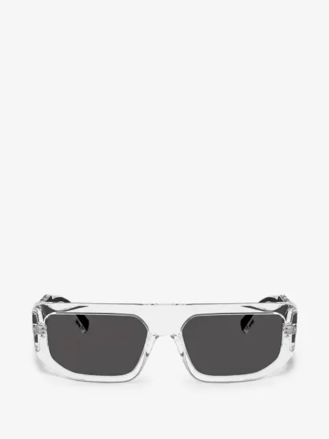 Dolce & Gabbana logo-plaque rectangle-frame sunglasses