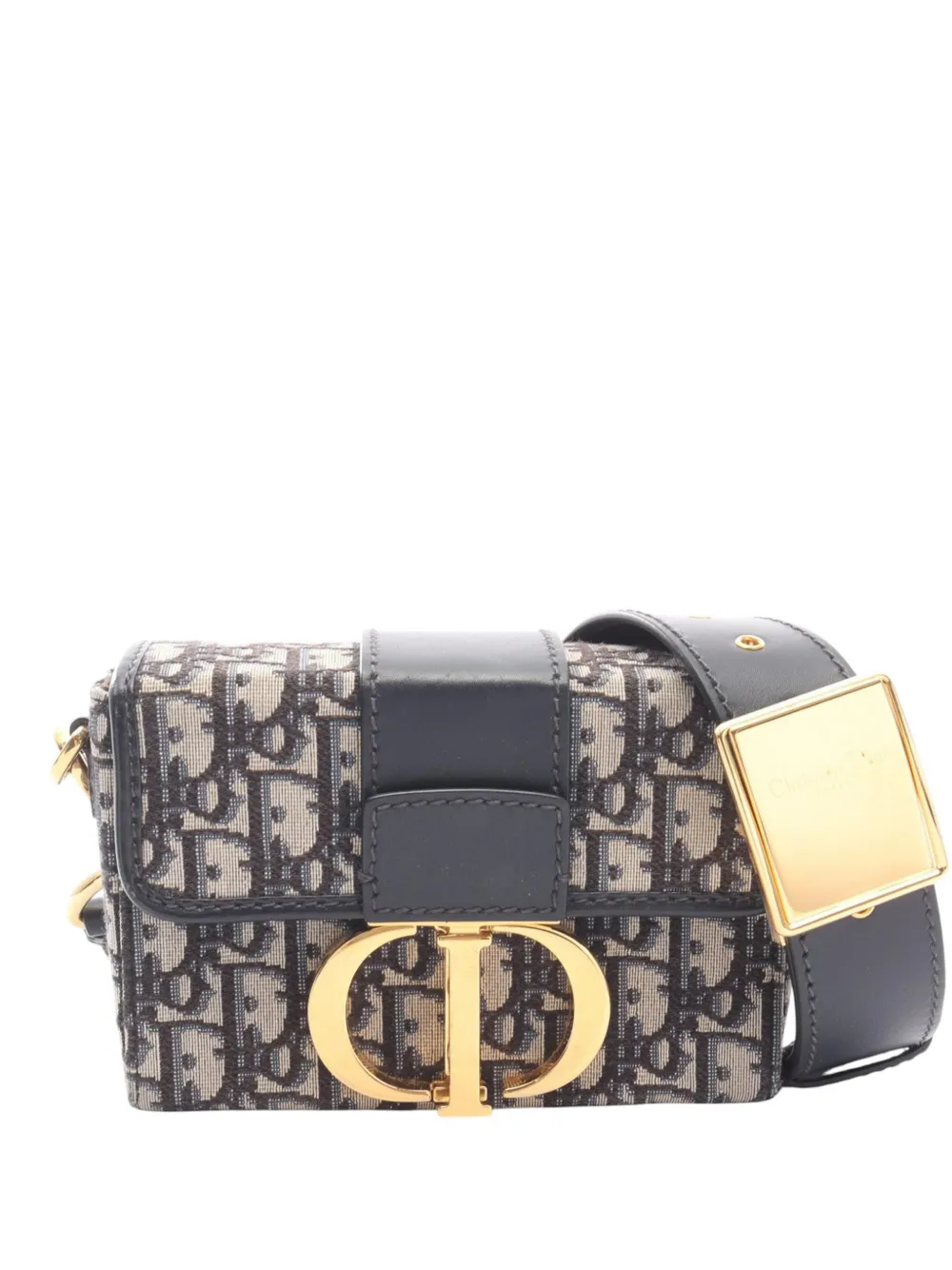 Christian Dior Pre-Owned 2019 Oblique Canvas 30 Montaigne Box Bag crossbody bag - Blu