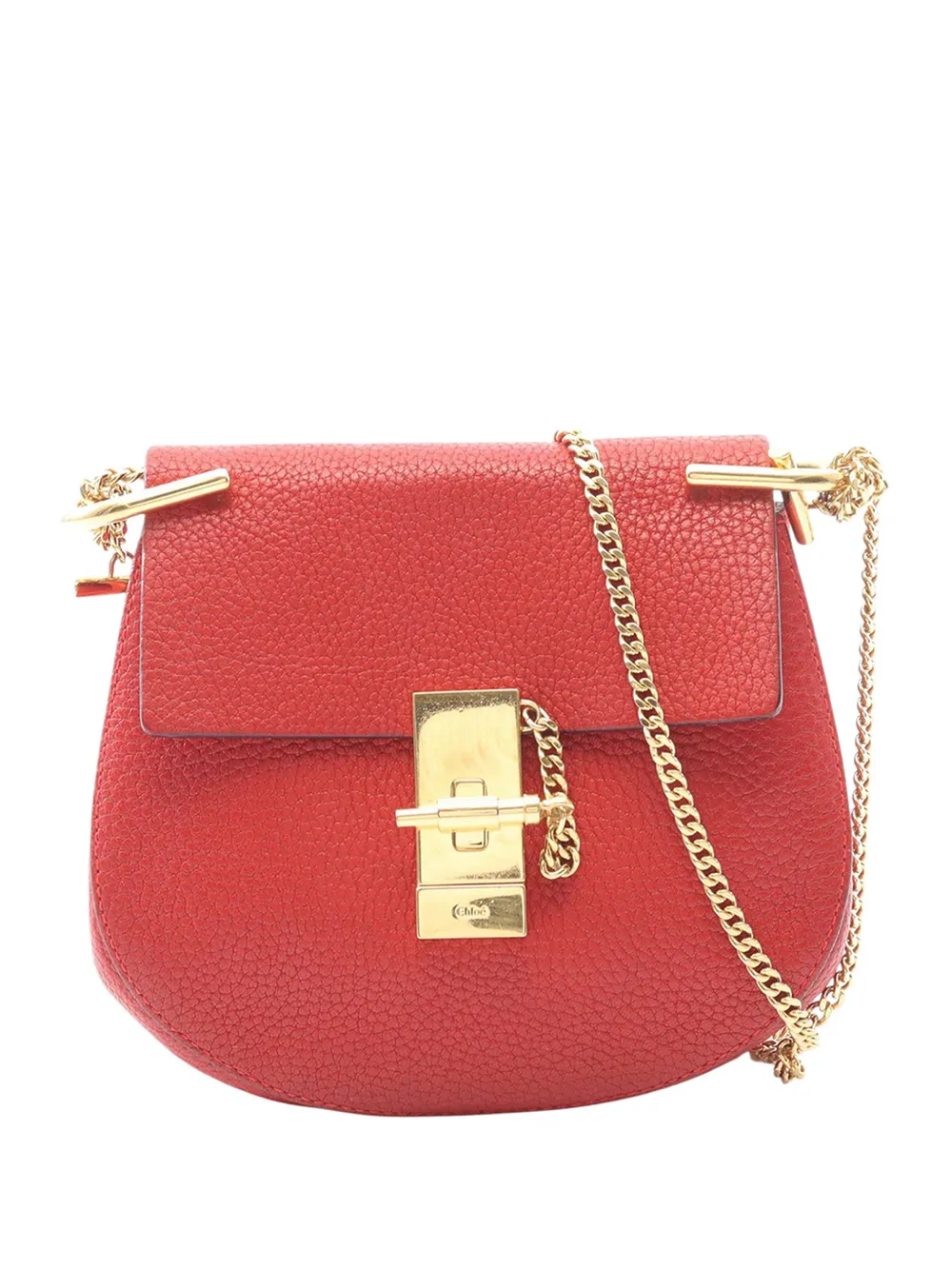 Chloé Pre-Owned 2010-2026 Mini Leather Drew crossbody bag - Rosso