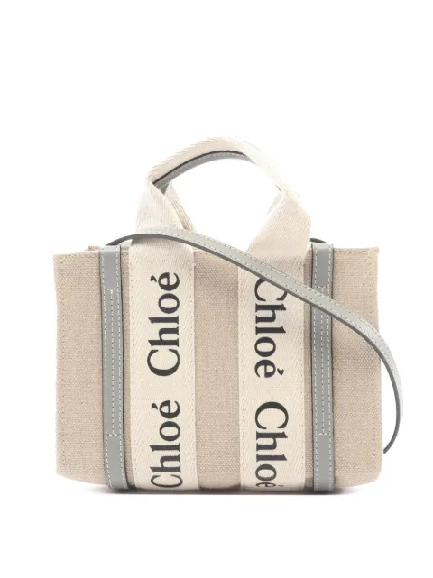 Chloé Pre-Owned 2022 Small Canvas Woody satchel
