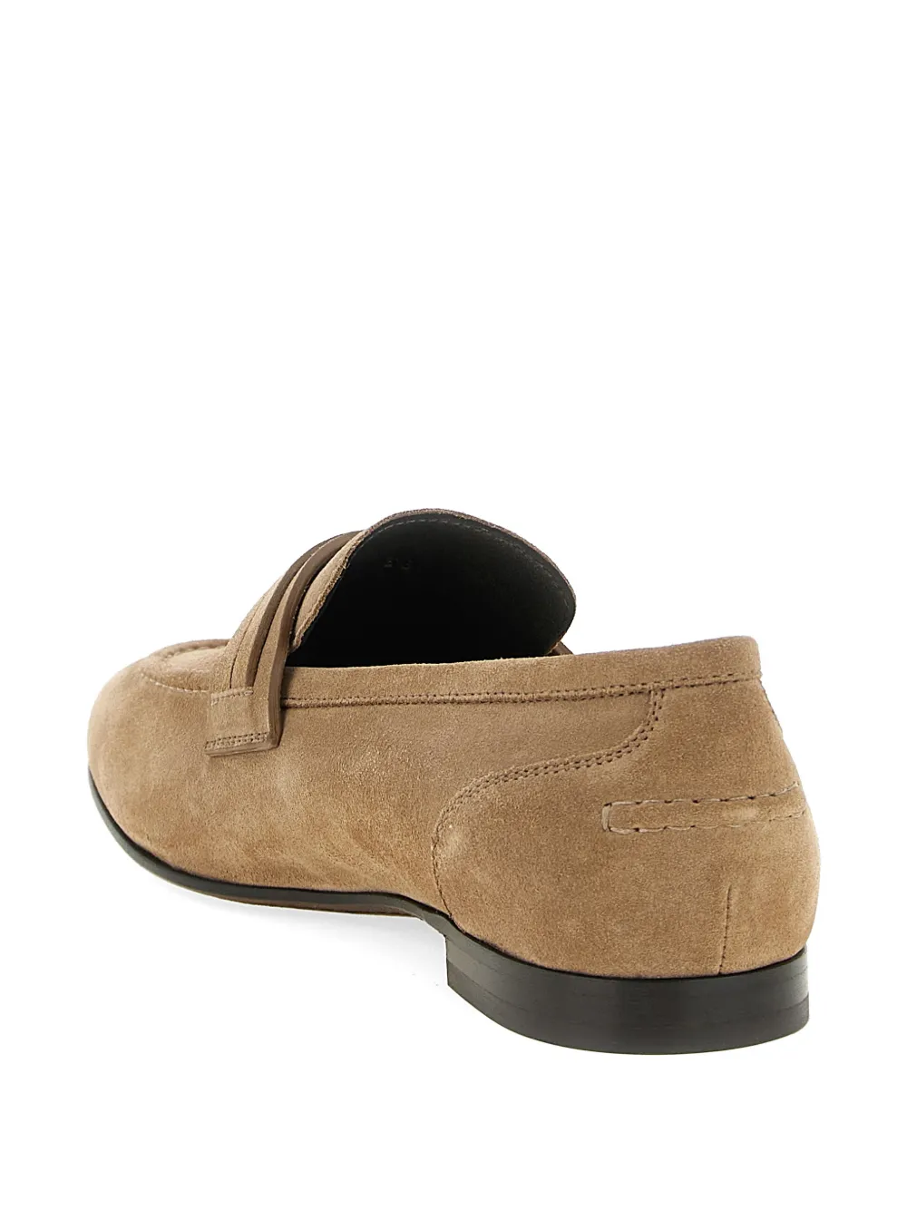 Brunello Cucinelli suede horsebit loafers Beige