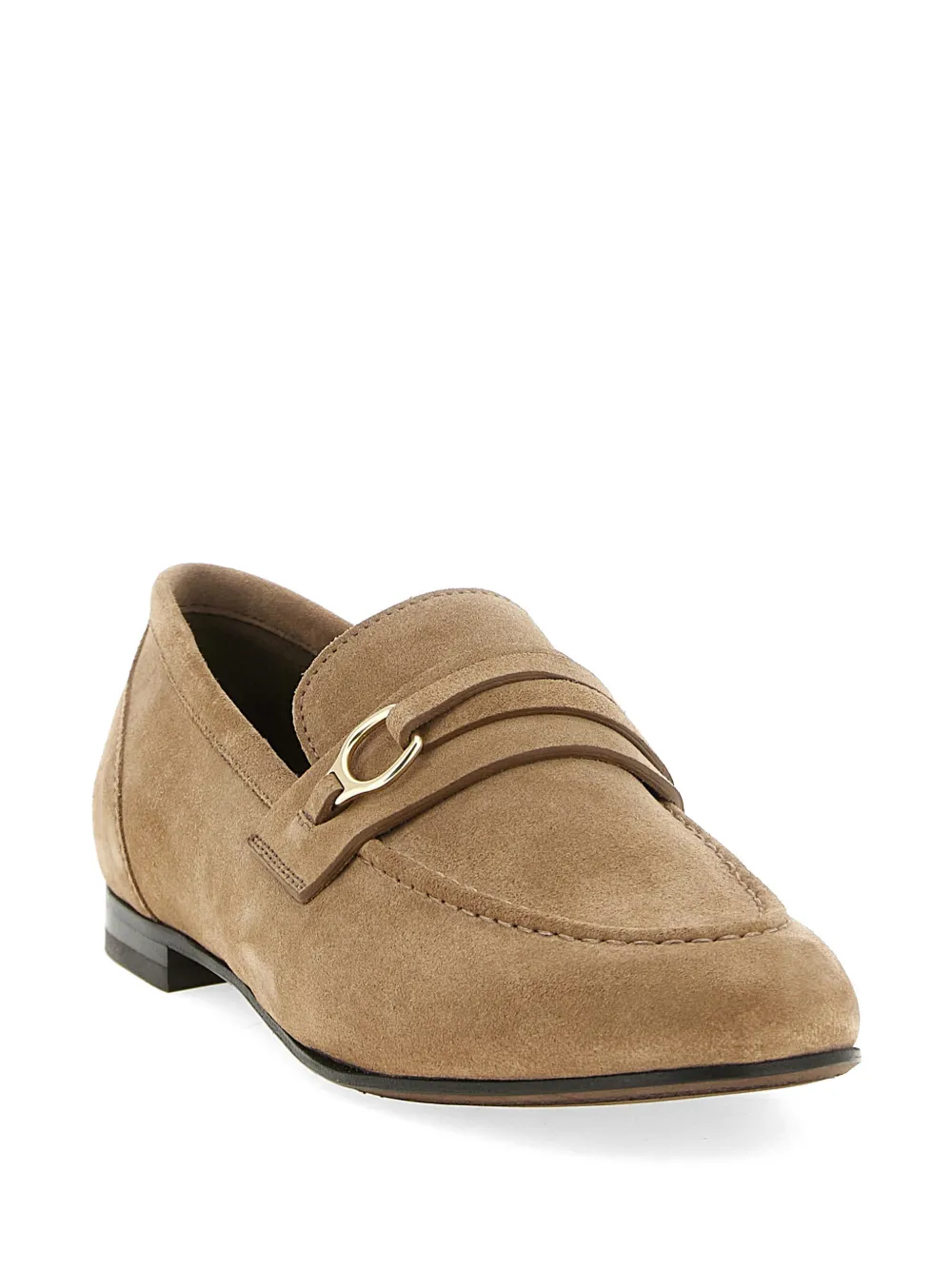 Brunello Cucinelli suede horsebit loafers Beige