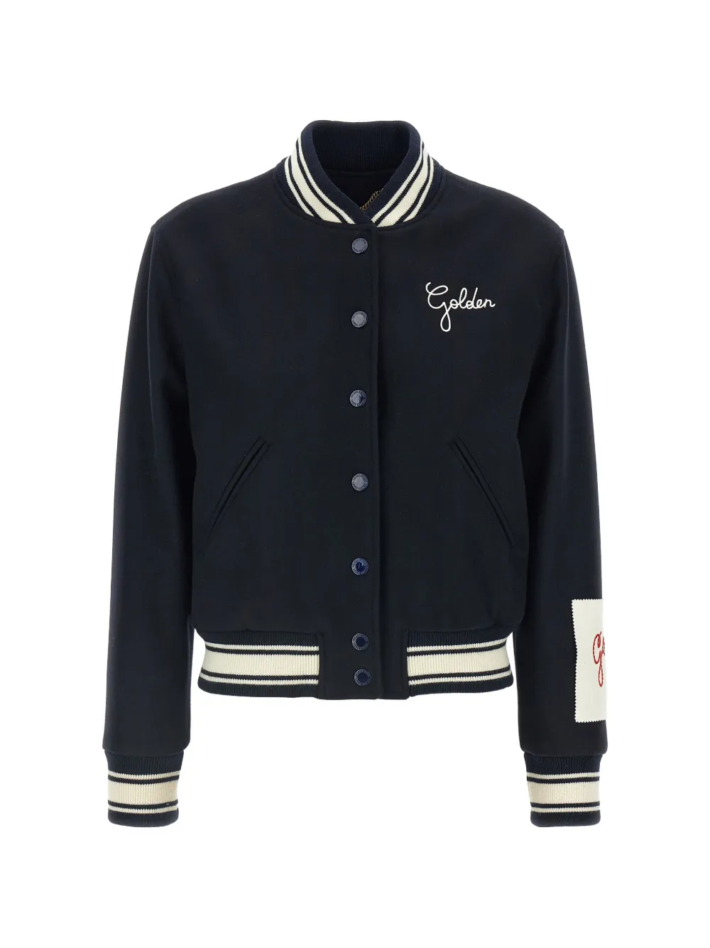 Golden Goose Dirce logo-embroidered bomber jacket - Blu