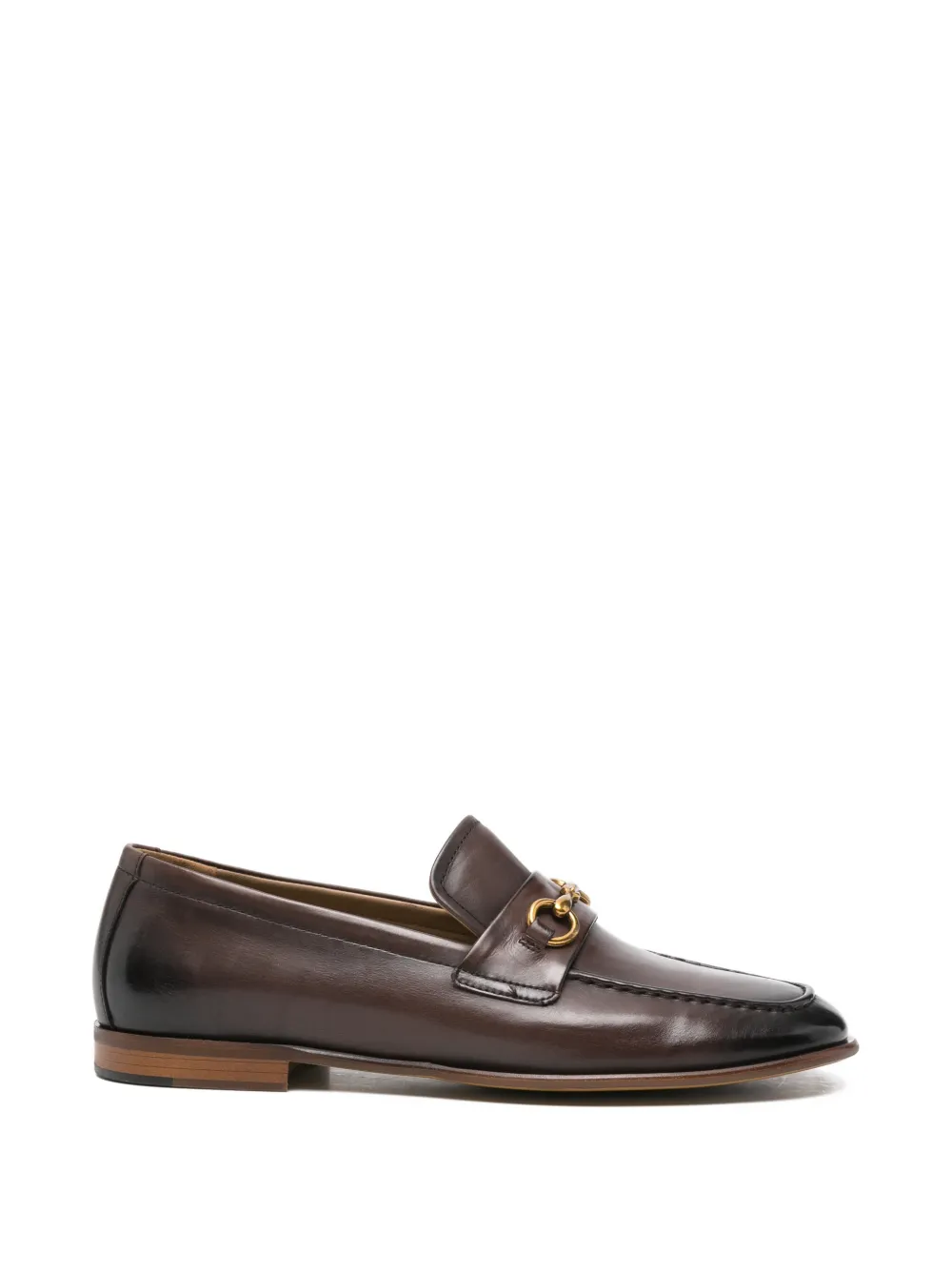 ADRIANNA FERETTI horsebit-detail leather loafers - Marrone