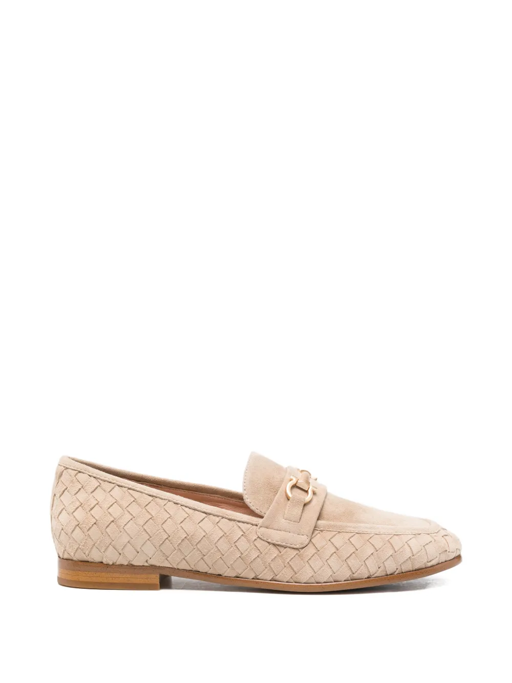 ADRIANNA FERETTI woven horsebit-detail loafers - Toni neutri