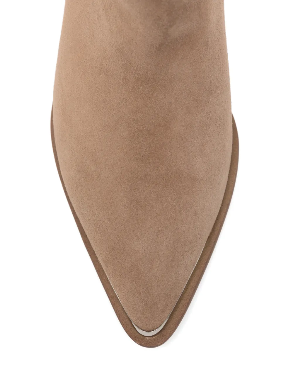 ADRIANNA FERETTI metal-tip suede cowboy boots Bruin