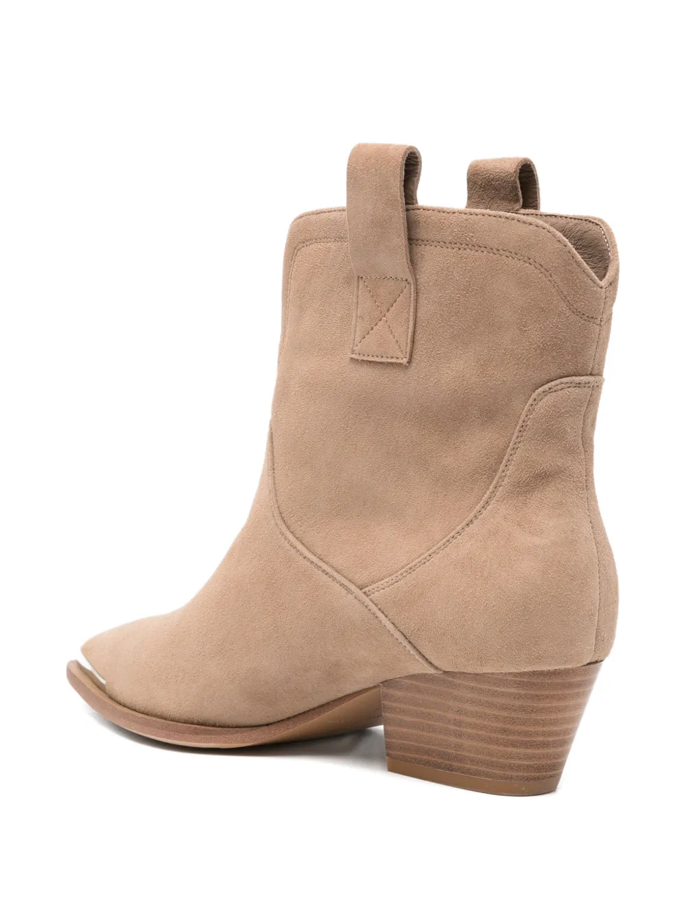 ADRIANNA FERETTI metal-tip suede cowboy boots Bruin