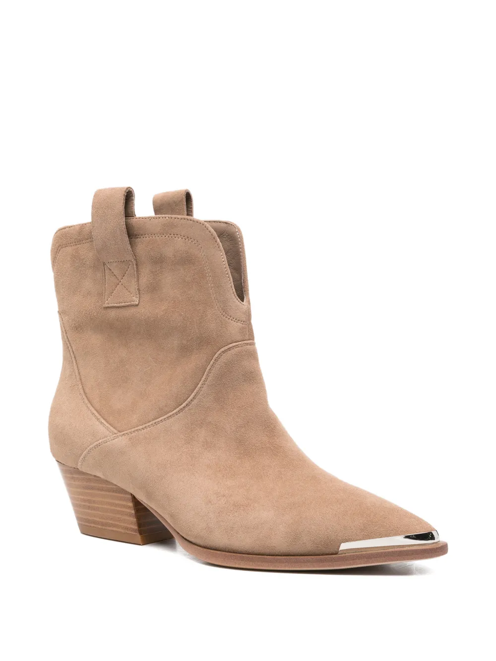 ADRIANNA FERETTI metal-tip suede cowboy boots Bruin
