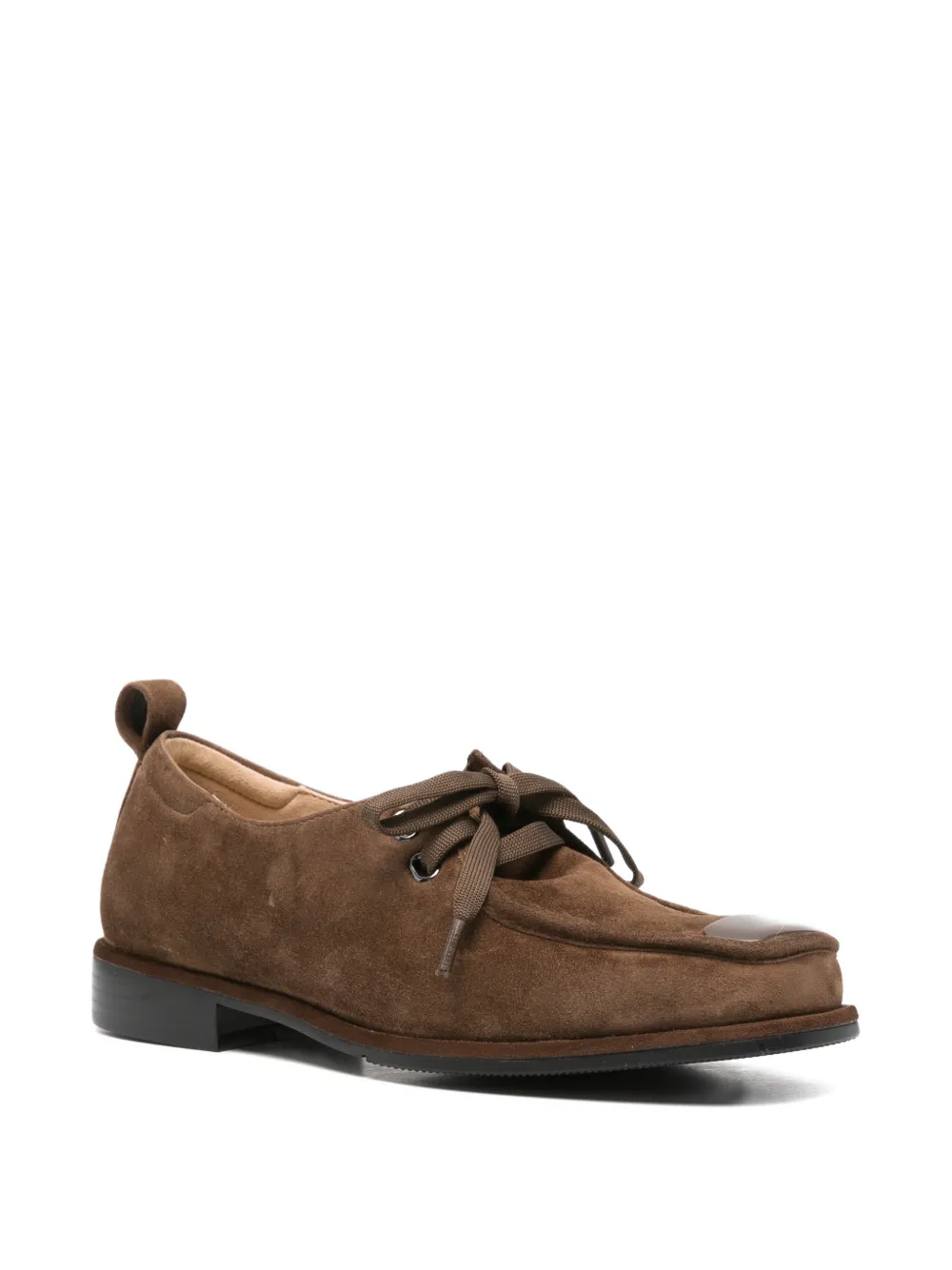 ADRIANNA FERETTI suede lace-up fastening derby shoes Bruin