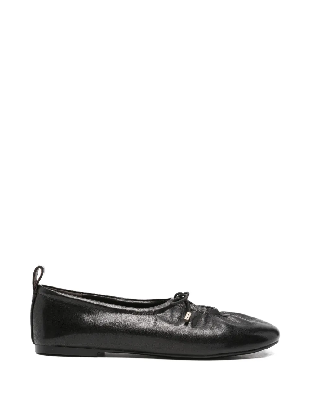 ADRIANNA FERETTI bow-detail leather ballet flats - Nero