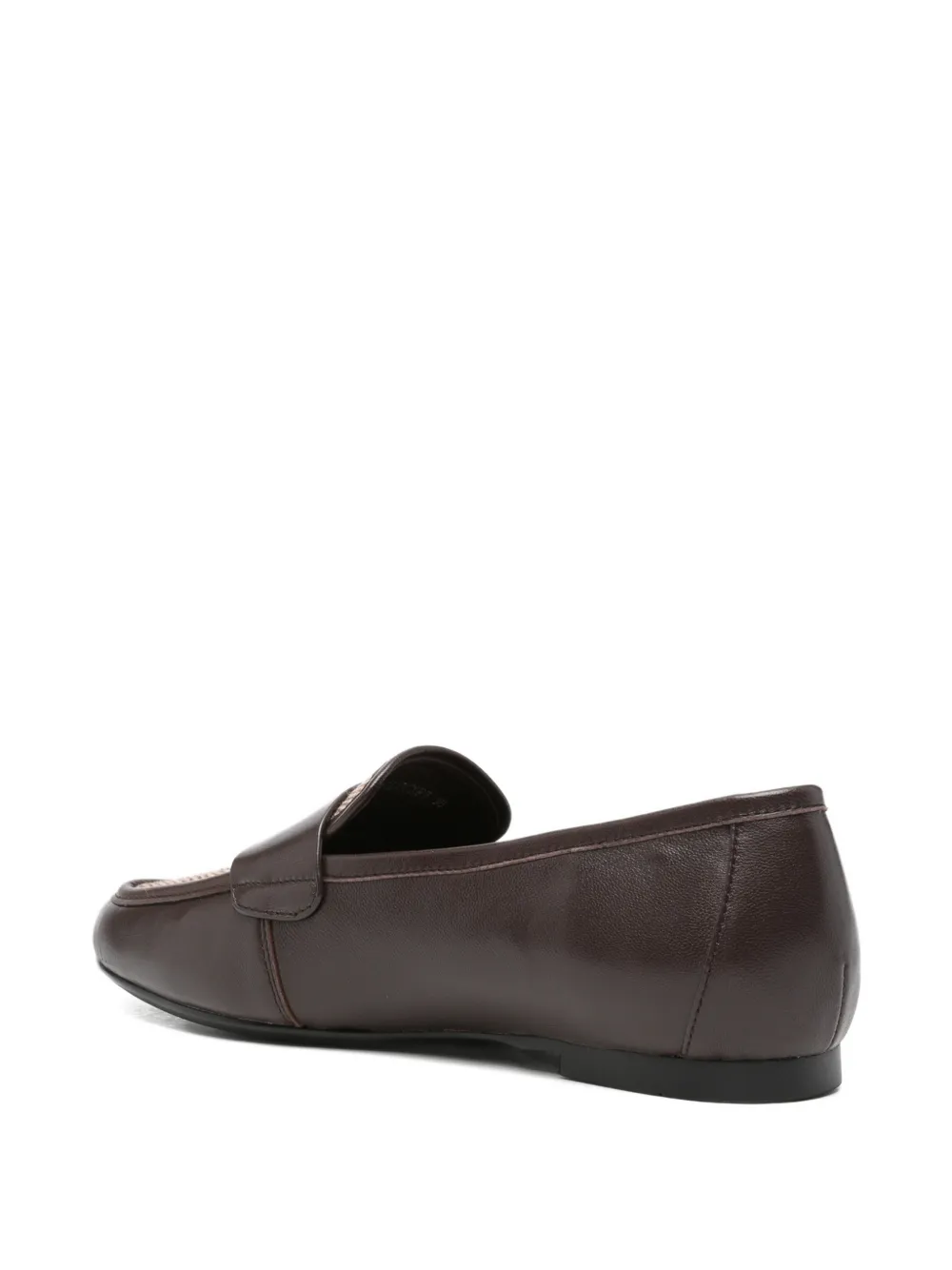 ADRIANNA FERETTI panelled-detail leather loafers Bruin
