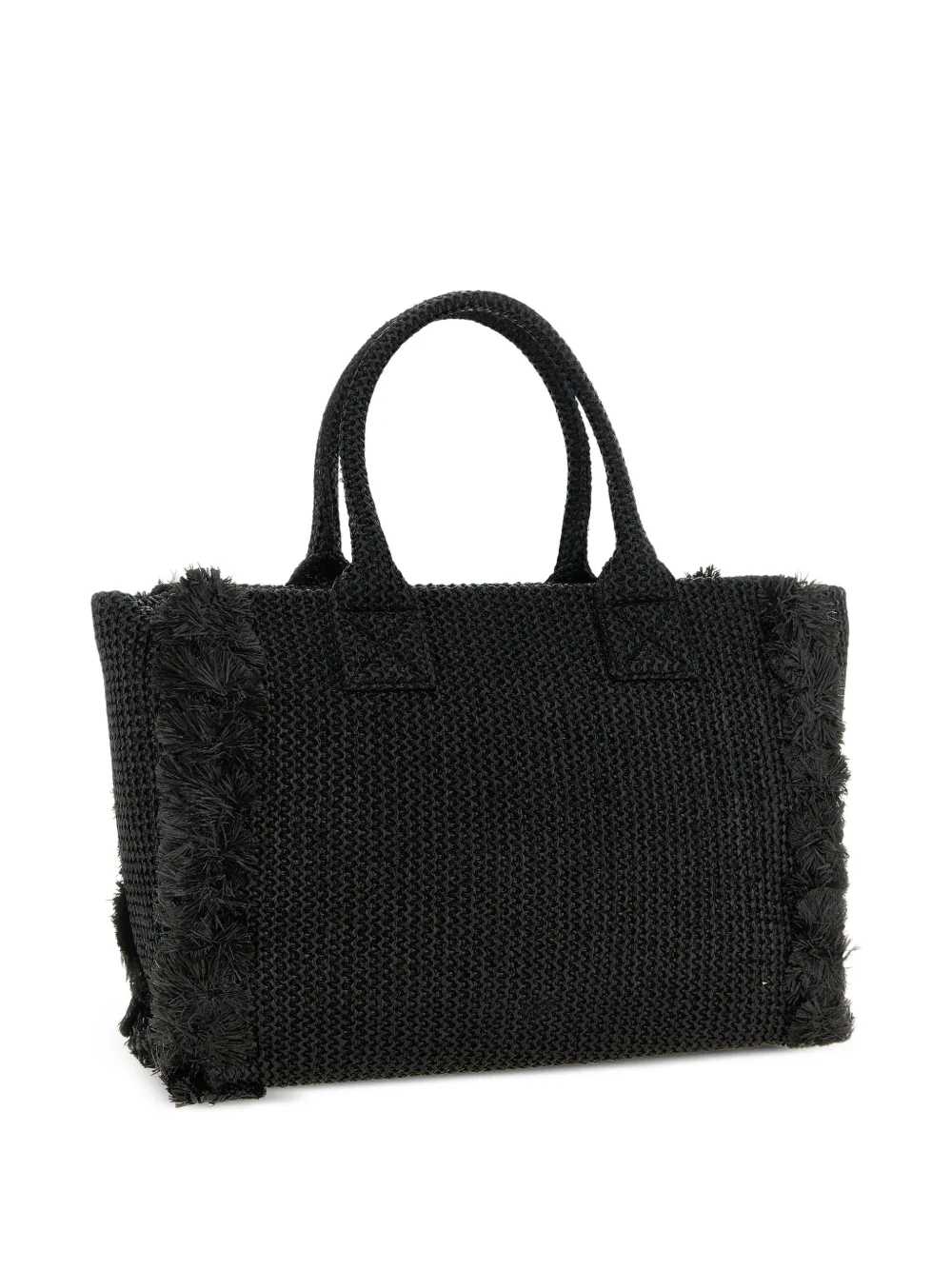 PINKO Shopper met franje en raffia-effect Zwart