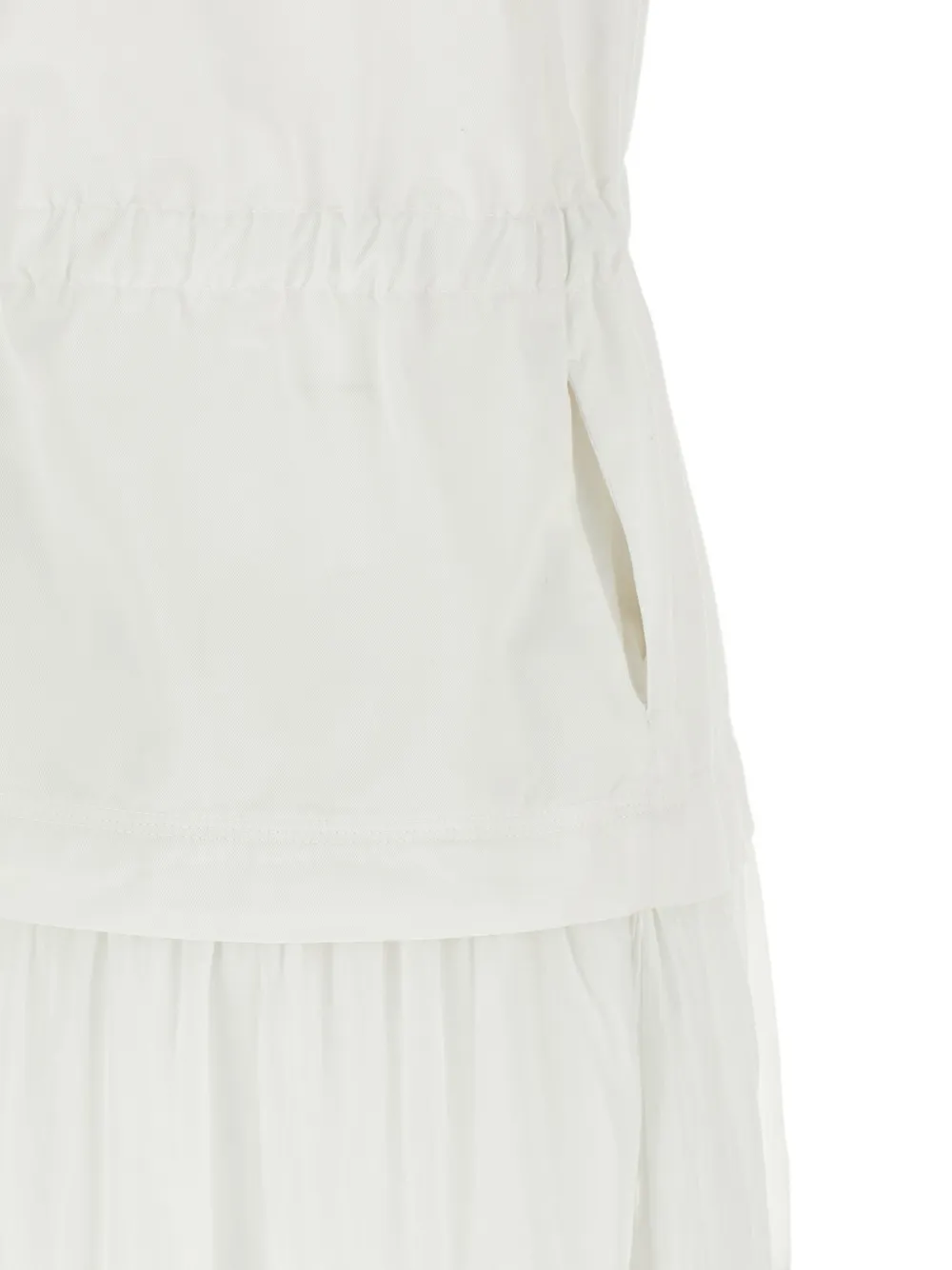 PINKO Gelaagde maxi-jurk met veters Wit