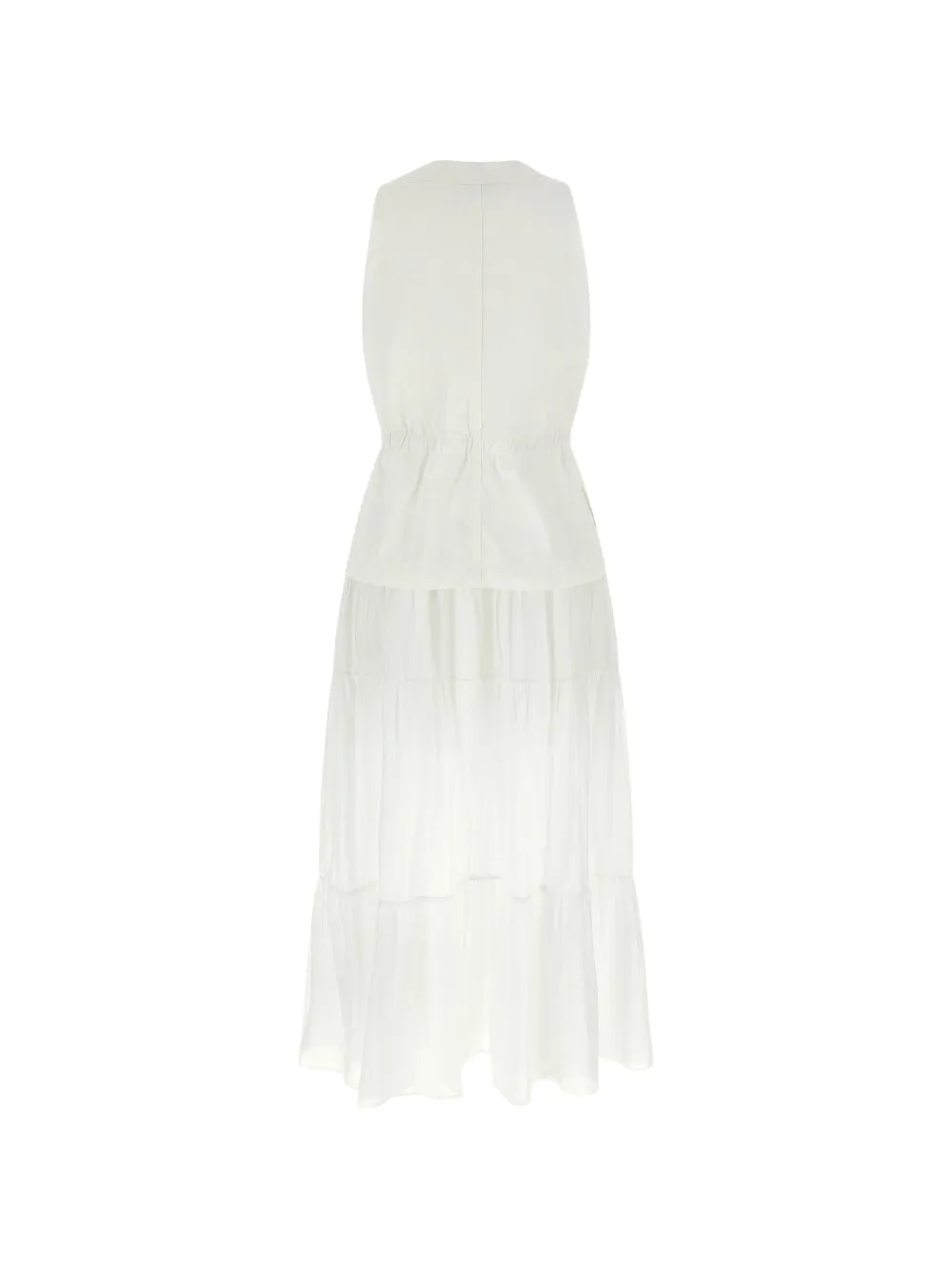 PINKO Gelaagde maxi-jurk met veters Wit