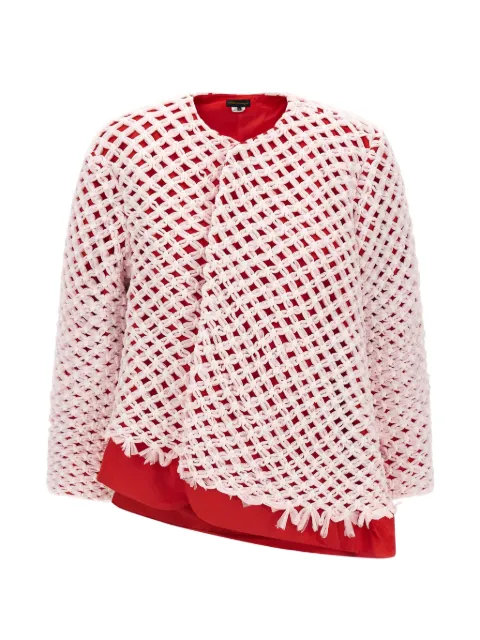 Comme Des Garçons tulle-weave asymmetric blazer