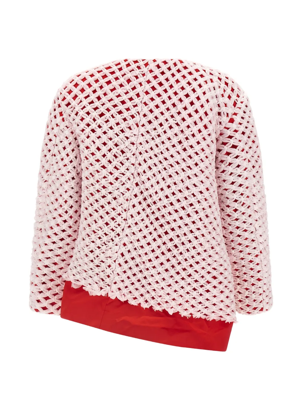Comme Des Garçons Asymmetrische blazer met tulen weving Roze