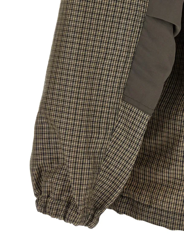 Comme Des Garçons Homme check-pattern zip-up Jacket | Neutrals