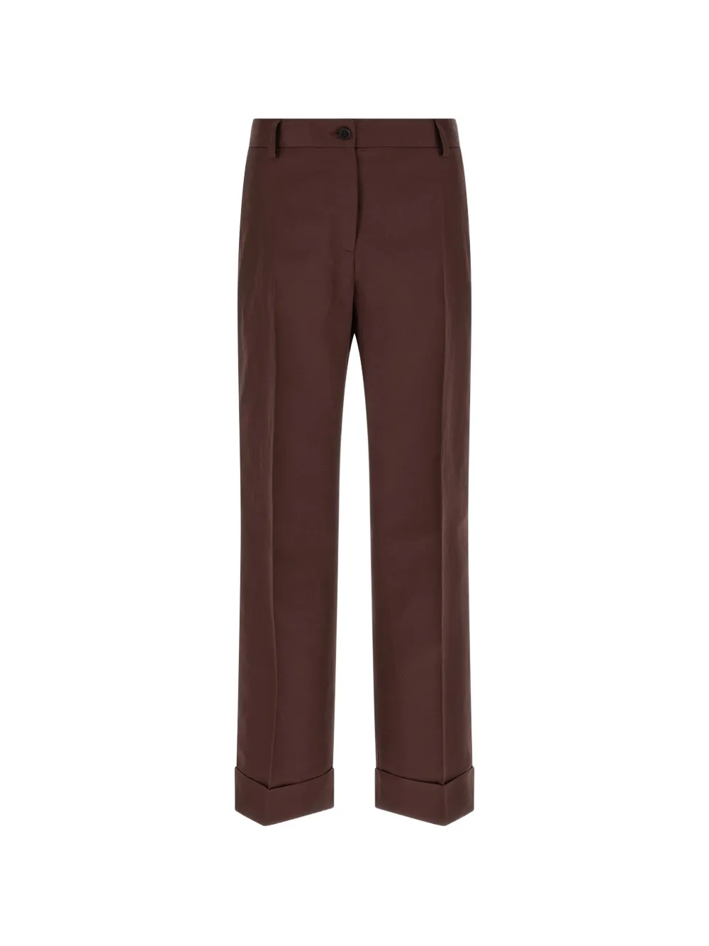 Alberto Biani Charlie pressed-crease trousers - Marrone
