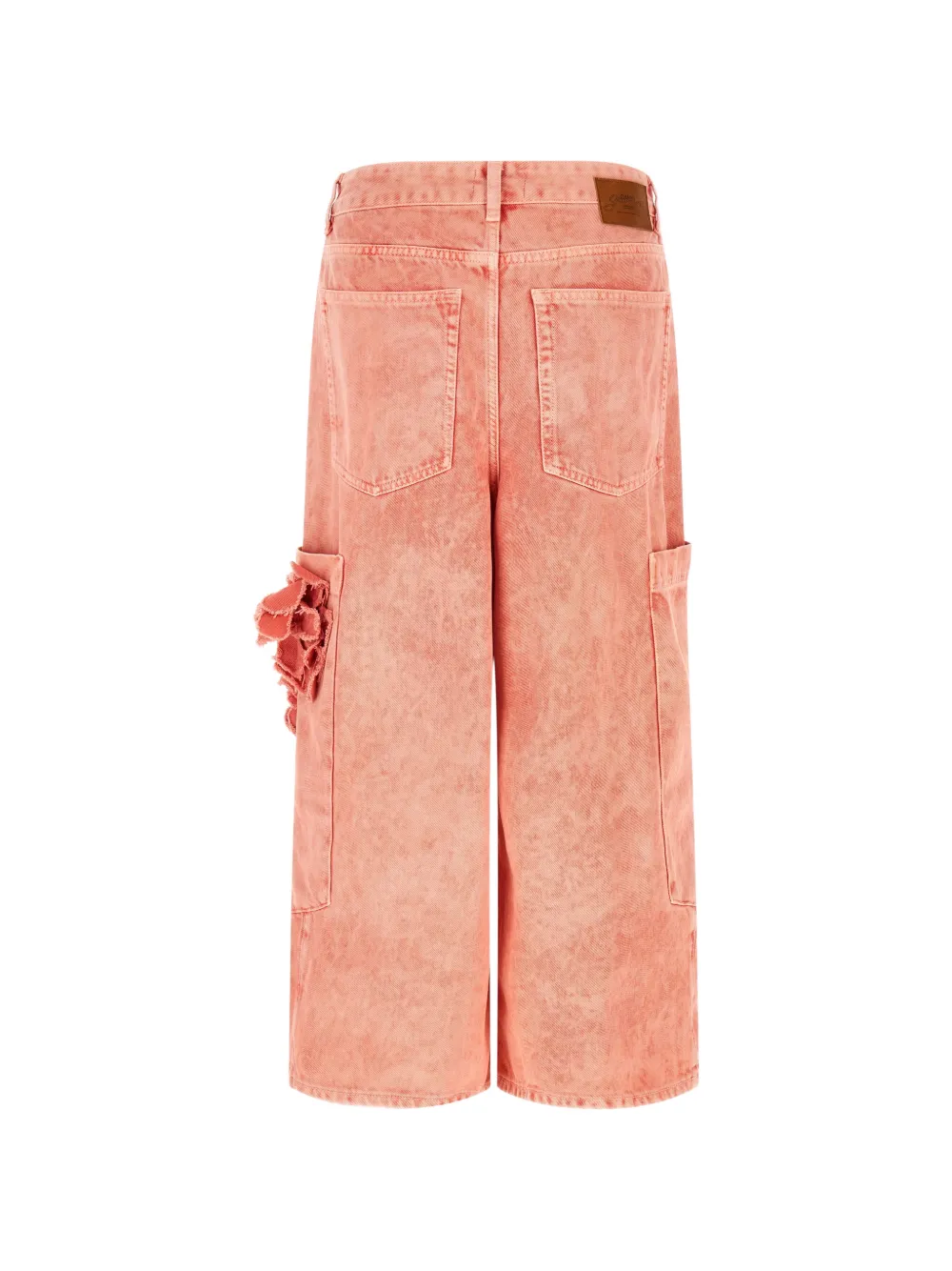 GANNI Cargo jeans met bloemapplicatie Oranje