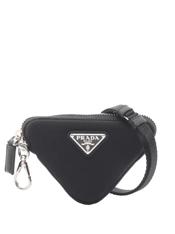 Prada Pre-owned 2013-2026 Tessuto Triangle Pouch in Black